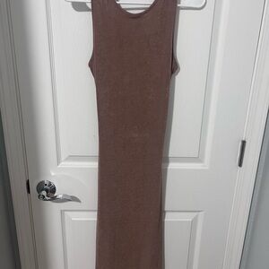 Forever 21 Sleeveless Tan Maxi Dress
